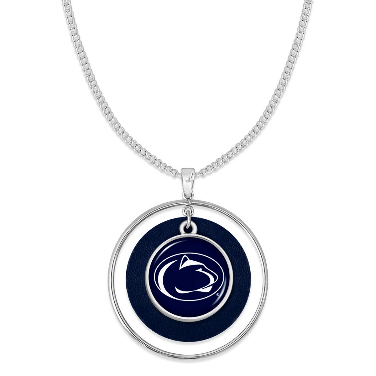 necklace Penn State Athletic Logo with navy and silver circles